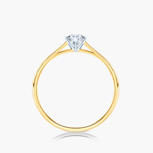 Pierścionek zaręczynowy The Light: dwukolorowe złoto, z diamentem